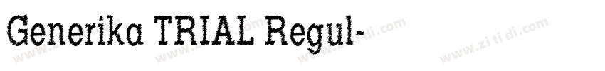 Generika TRIAL Regul字体转换